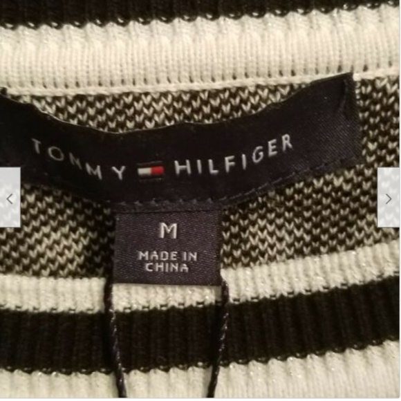 Tommy Hilfiger Size M Black and White Sweater - Picture 6 of 7